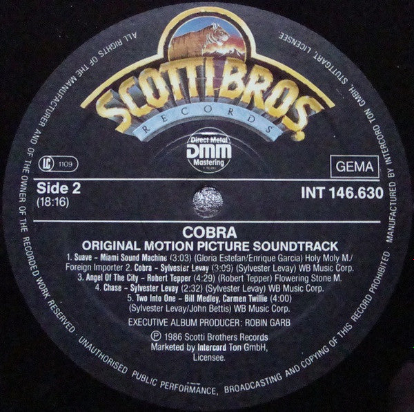 Various : Cobra (Original Motion Picture Soundtrack) (LP, Album)