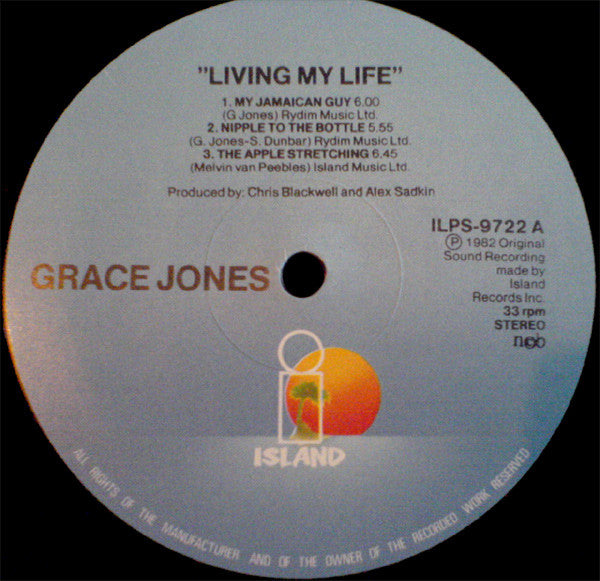 Grace Jones : Living My Life (LP, Album)