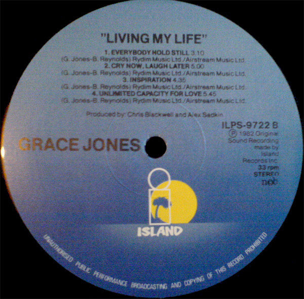 Grace Jones : Living My Life (LP, Album)