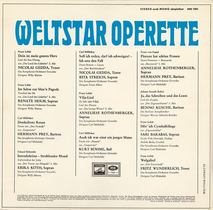 Various : Weltstar Operette (LP, Comp)