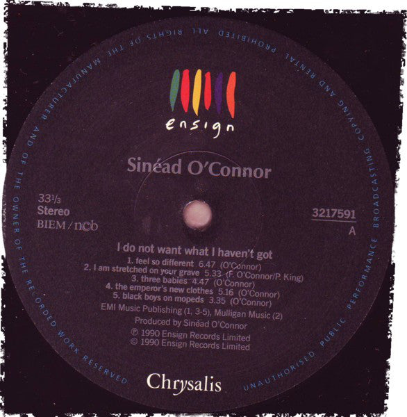 Sinéad O'Connor : I Do Not Want What I Haven't Got (LP, Album)