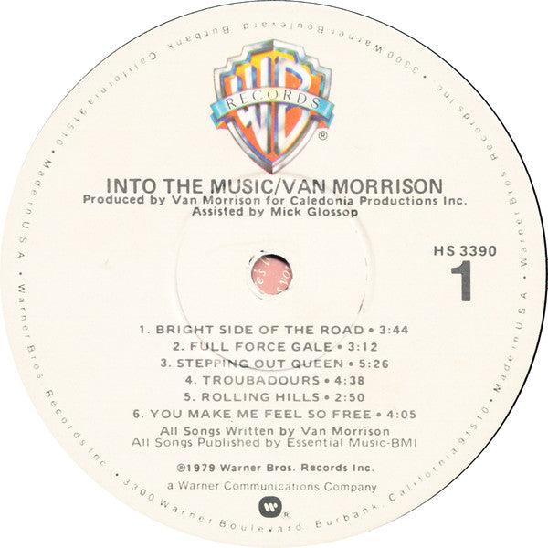 Van Morrison : Into The Music (LP, Album, Win)