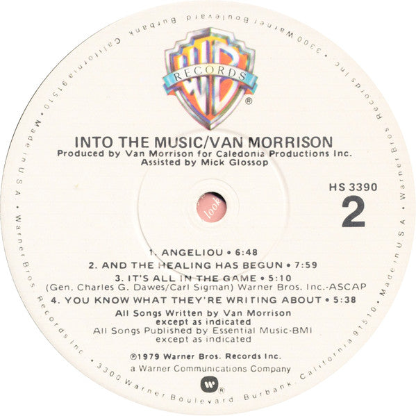 Van Morrison : Into The Music (LP, Album, Win)