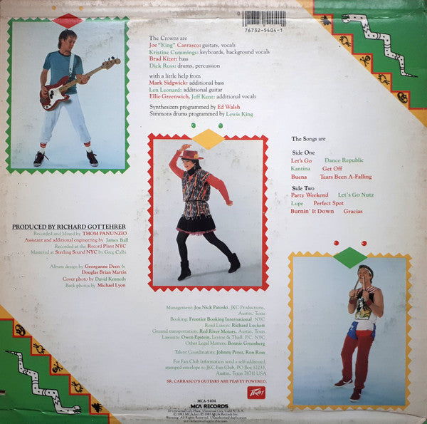 Joe King Carrasco & The Crowns : Party Weekend (LP, Album, Pin)