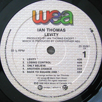 Ian Thomas (2) : Levity (LP, Album)