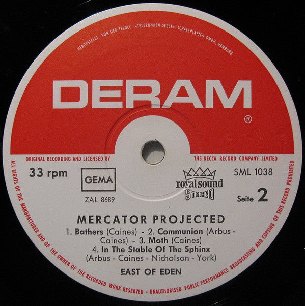 East Of Eden (2) : Mercator Projected (LP, Album)