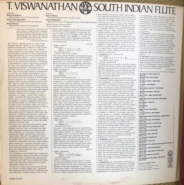 Tanjore Viswanathan : South Indian Flute (LP, Album, All)