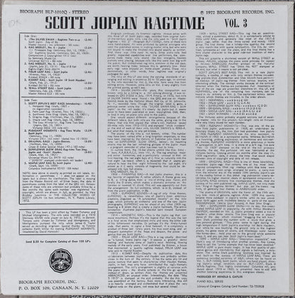 Scott Joplin : Ragtime Vol. 3 (LP)