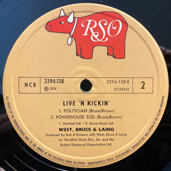 West, Bruce & Laing : Live 'N' Kickin' (LP, Album)