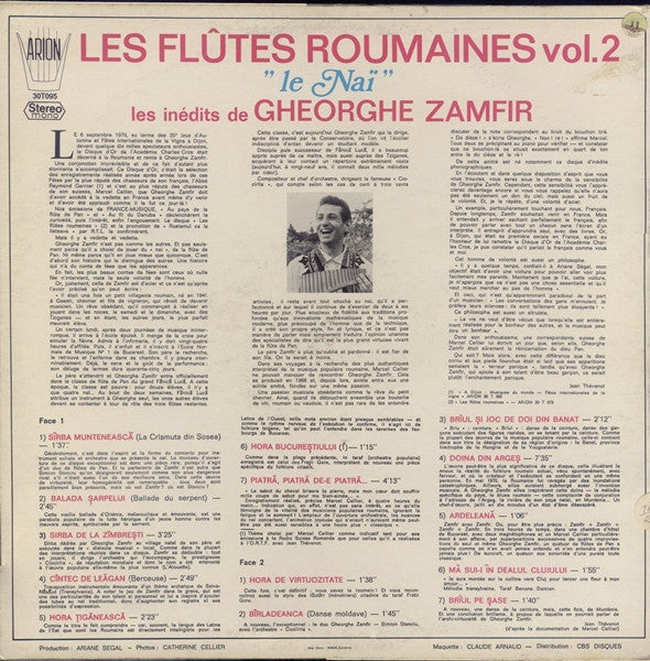 Gheorghe Zamfir : Les Flûtes Roumaines Vol. 2 (LP, Album, RE)