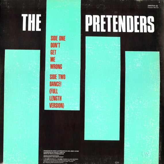 The Pretenders : Don't Get Me Wrong (12", Single)