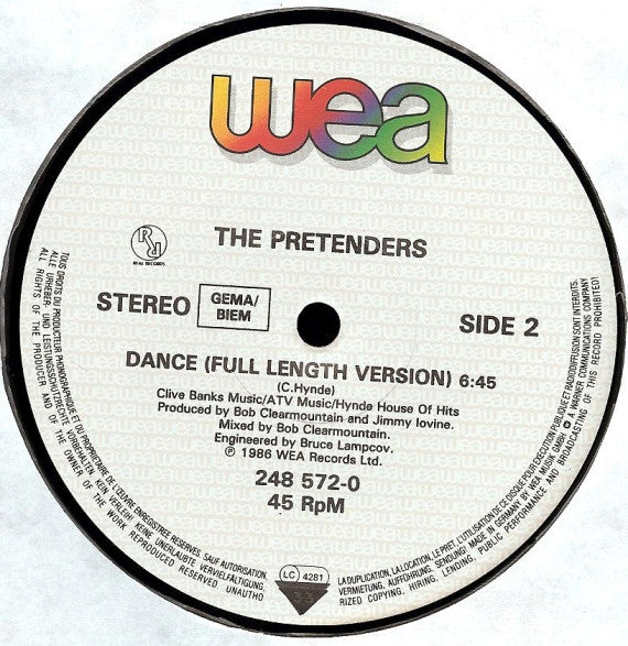 The Pretenders : Don't Get Me Wrong (12", Single)