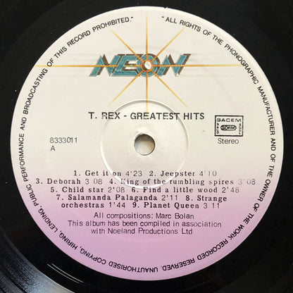 T. Rex : Greatest Hits (LP, Comp)