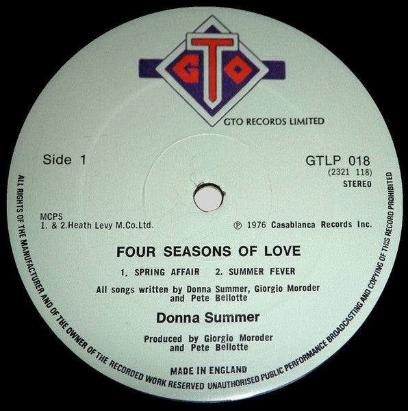 Donna Summer : Four Seasons Of Love (LP, Album)
