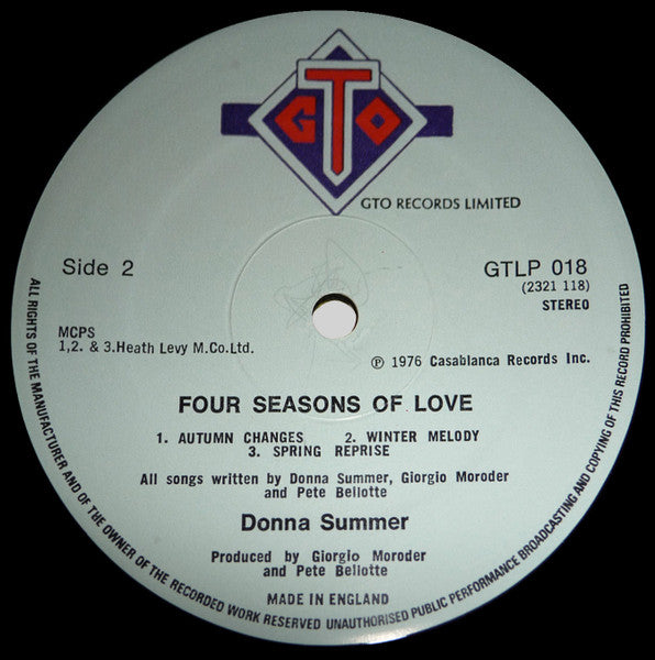 Donna Summer : Four Seasons Of Love (LP, Album)