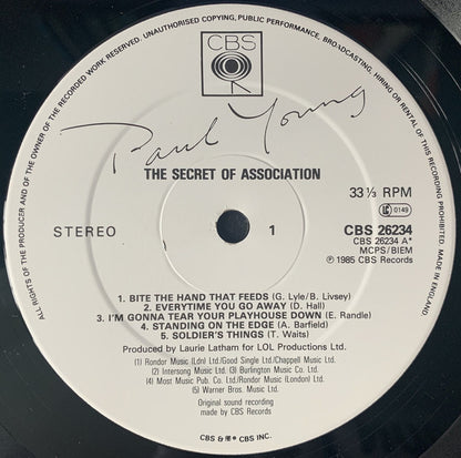 Paul Young : The Secret Of Association (LP, Album)