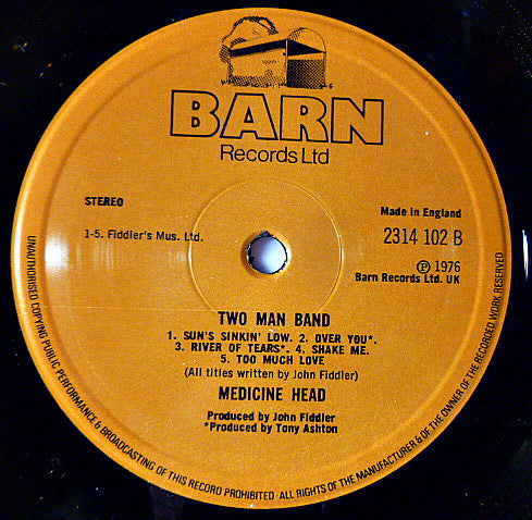 Medicine Head (2) : Two Man Band (LP, Album)