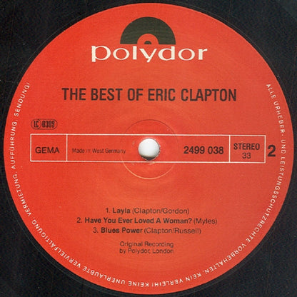 Eric Clapton : The Best Of Eric Clapton (LP, Comp, RE)