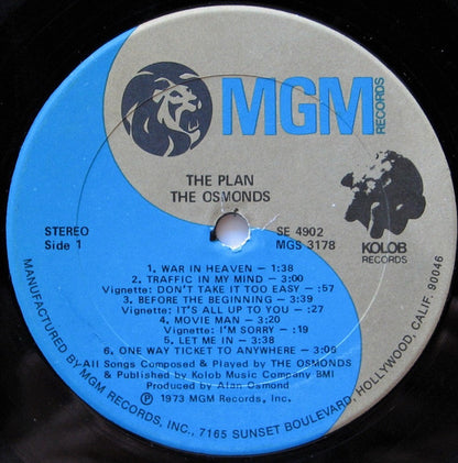 The Osmonds : The Plan (LP, Album, Tri)