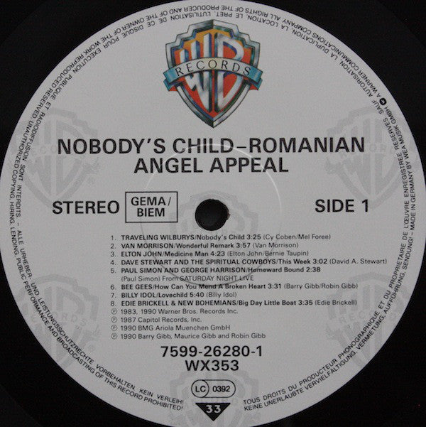 Various : Nobody's Child - Romanian Angel Appeal (LP, Comp)