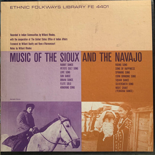 Sioux (3) / Navajo (4) : Music Of The Sioux And The Navajo (LP, Mono, Blu)