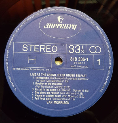 Van Morrison : Live At The Grand Opera House Belfast (LP, Album)