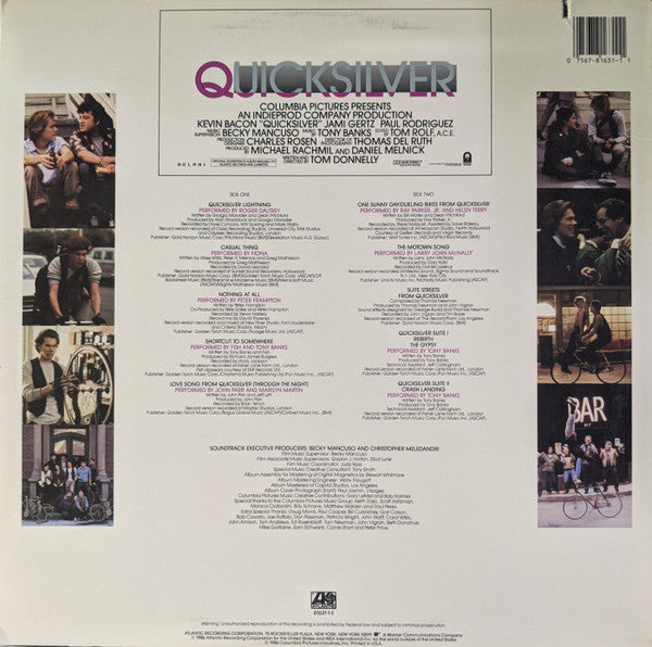 Various : Quicksilver (Original Motion Picture Soundtrack) (LP, Album, SP )