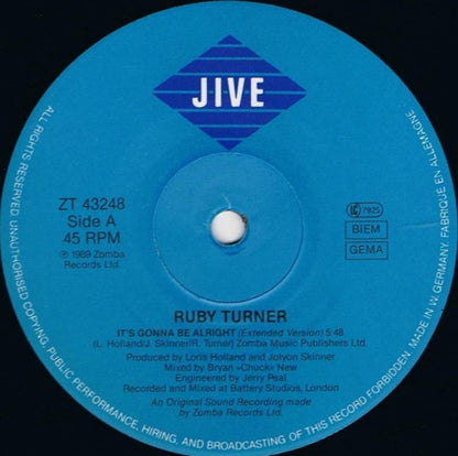 Ruby Turner : It's Gonna Be Alright (12", Maxi)