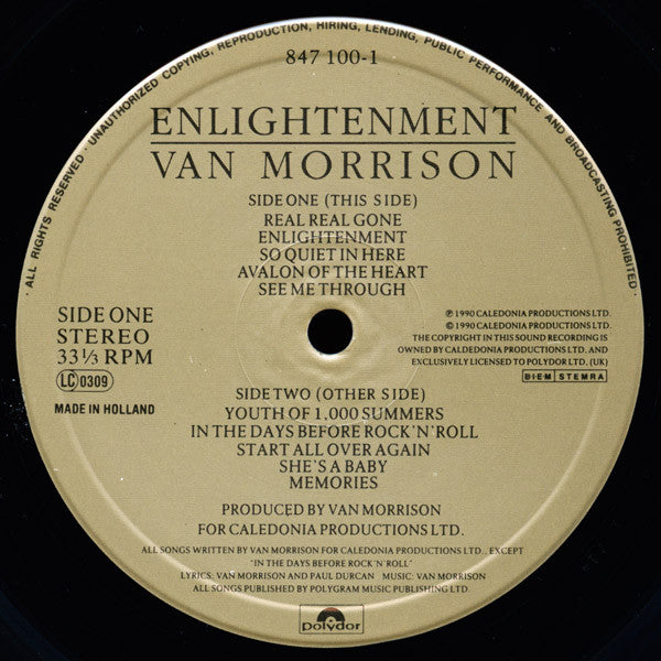 Van Morrison : Enlightenment (LP, Album)