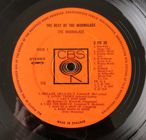 The Marmalade : The Best Of The Marmalade (LP, Comp)