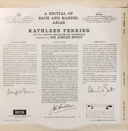Kathleen Ferrier, London Philharmonic Orchestra : A Recital Of Bach And Handel Arias (LP, Ed1)