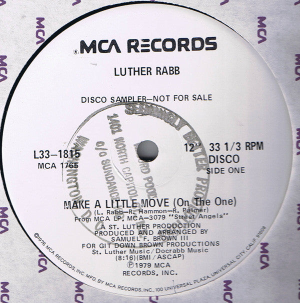 Luther Rabb : Make A Little Move (On The One) (12", Promo)