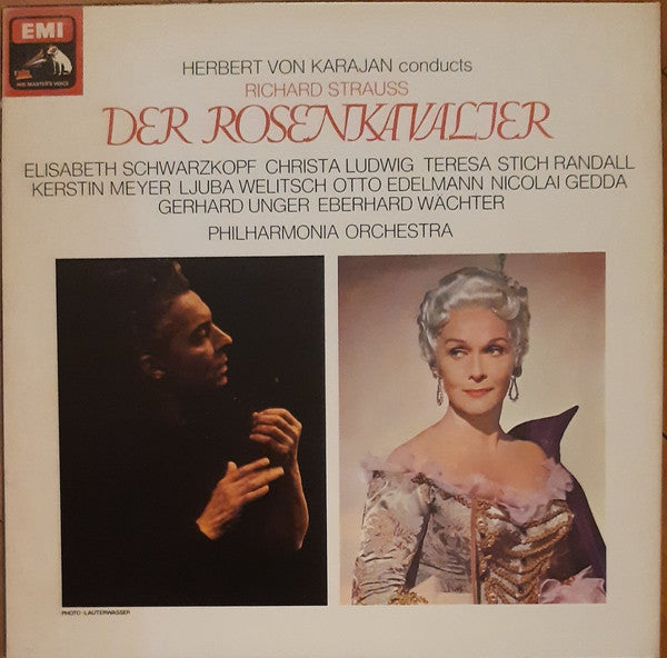 Herbert Von Karajan, Richard Strauss, Elisabeth Schwarzkopf, Christa Ludwig, Teresa Stich-Randall, Kerstin Meyer, Ljuba Welitsch, Otto Edelmann, Nicolai Gedda, Gerhard Unger, Eberhard Wächter, Philharmonia Orchestra : Der Rosenkavalier (4xLP + Box)