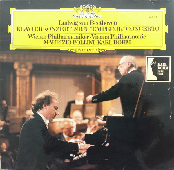 Ludwig van Beethoven - Wiener Philharmoniker = Wiener Philharmoniker · Maurizio Pollini · Karl Böhm : Klavierkonzert Nr. 5 · "Emperor" Concerto (LP)