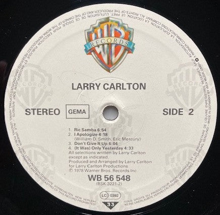 Larry Carlton : Larry Carlton (LP, Album, RE)