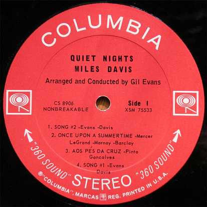 Miles Davis : Quiet Nights (LP, Album)