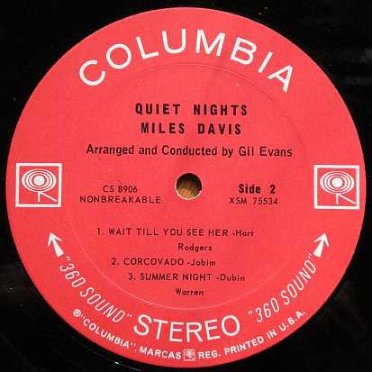 Miles Davis : Quiet Nights (LP, Album)