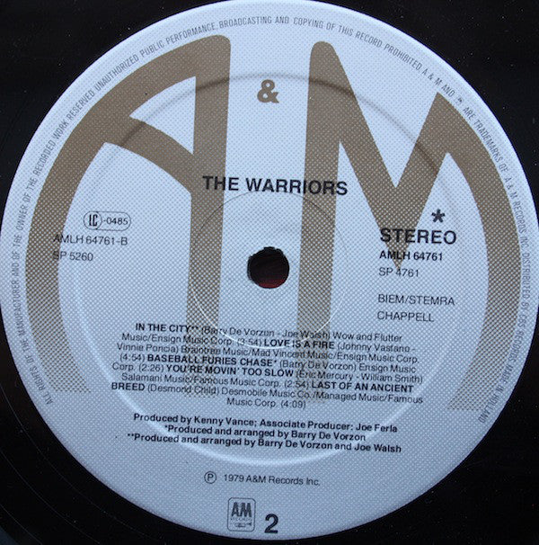 Various : The Warriors (The Original Motion Picture Soundtrack) (LP, Album)