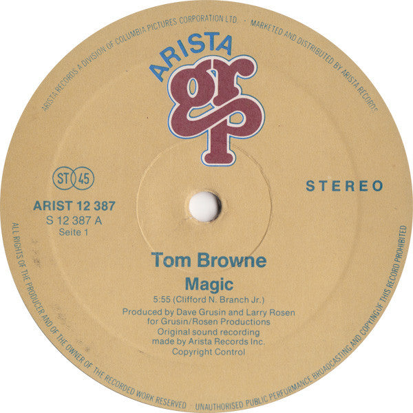 Tom Browne : Magic (12", Single)