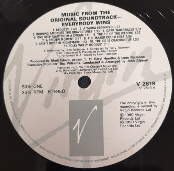 Mark Isham : Everybody Wins (Original Soundtrack) (12", Album)