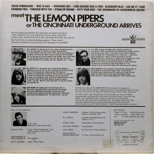 The Lemon Pipers : Green Tambourine (LP, Album)