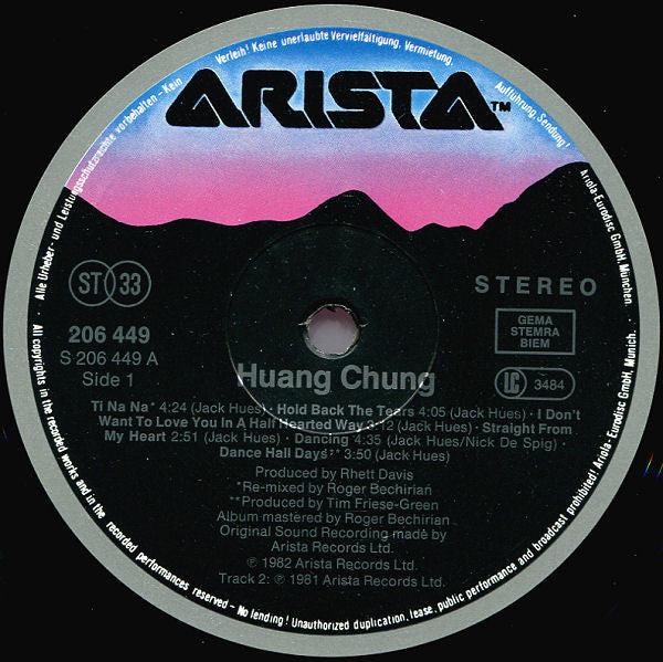 Wang Chung : Huang Chung (LP, Album, RE)