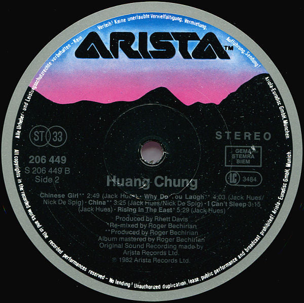 Wang Chung : Huang Chung (LP, Album, RE)