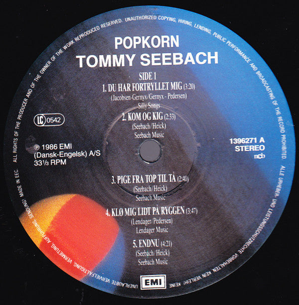 Tommy Seebach : Pop-Korn (LP, Album)