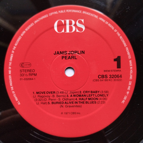 Janis Joplin : Pearl (LP, Album, MP, RE)