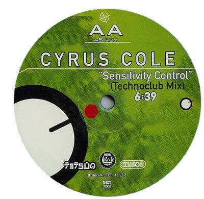 Cyrus Cole : Sensitivity Control (12")