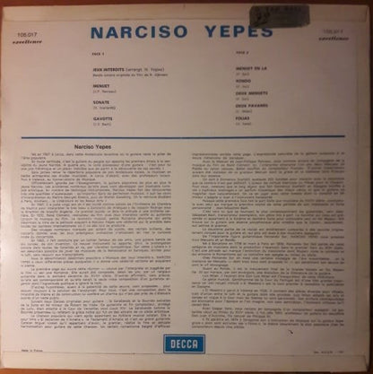 Narciso Yepes : Jeux Interdits (Bande Sonore Originale Du Film De R. Clément) (LP, Comp)