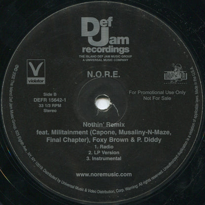 N.O.R.E. : Full Mode / Nothin' (Remix) (12", Promo)