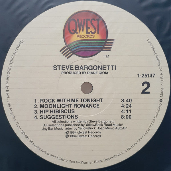 Steve Bargonetti : Steve Bargonetti (LP, Album)