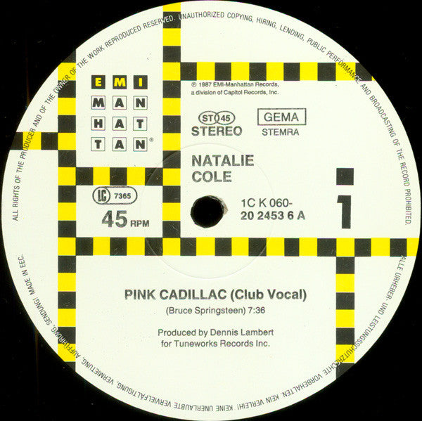 Natalie Cole : Pink Cadillac (12", Maxi)